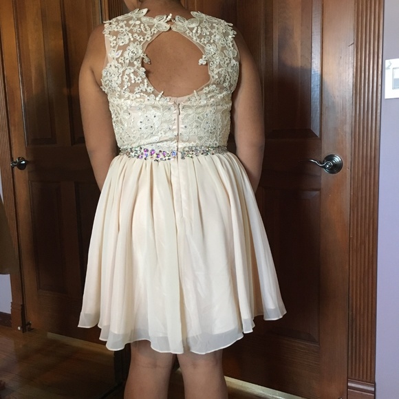 PROM GIRL 3-PC LACE DRESS W/SHAWL +  BRACELET LRG - Picture 2 of 7